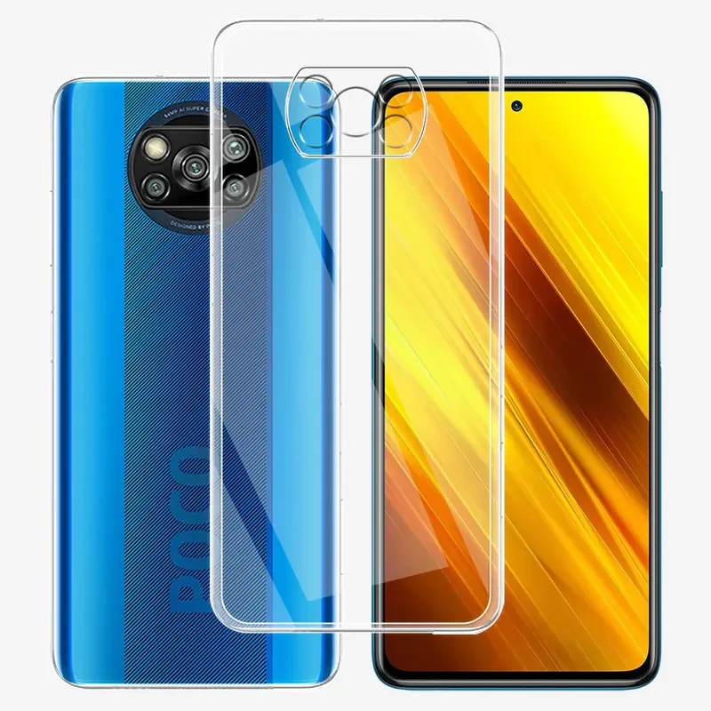 For Xiaomi Poco X3 NFC case clear silicone soft TPU phone cases Back cover for little Pocox3 pro X3Pro fundas transparent Coque