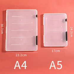 Transparente Classificação Arquivo Caixa De Armazenamento, Portátil Clip Caixa De Plástico, Caixa De Acabamento, Cor Mini, A4, A5