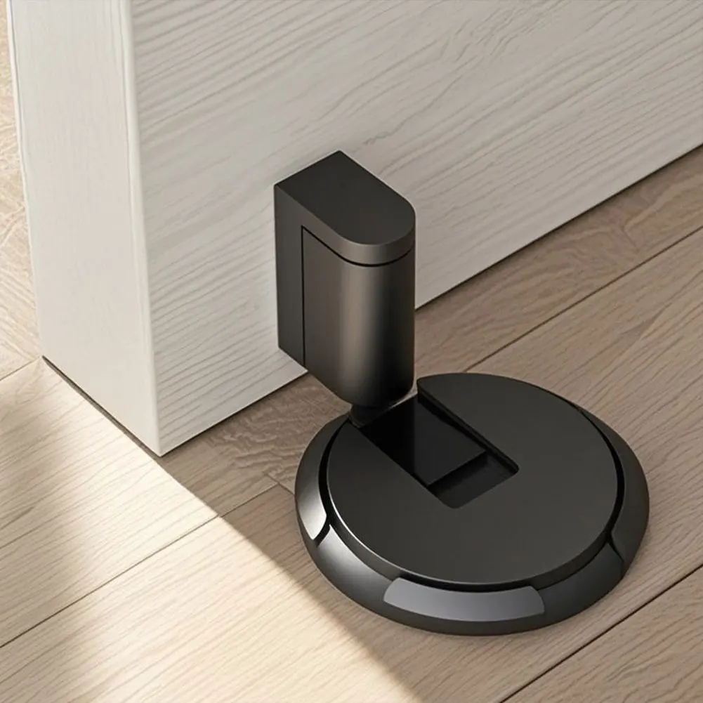 

Механический напольный дверной стопор с винтами и клейкими накладками, для использования внутри помещений, сверхпрочный, регулируемый по высоте.