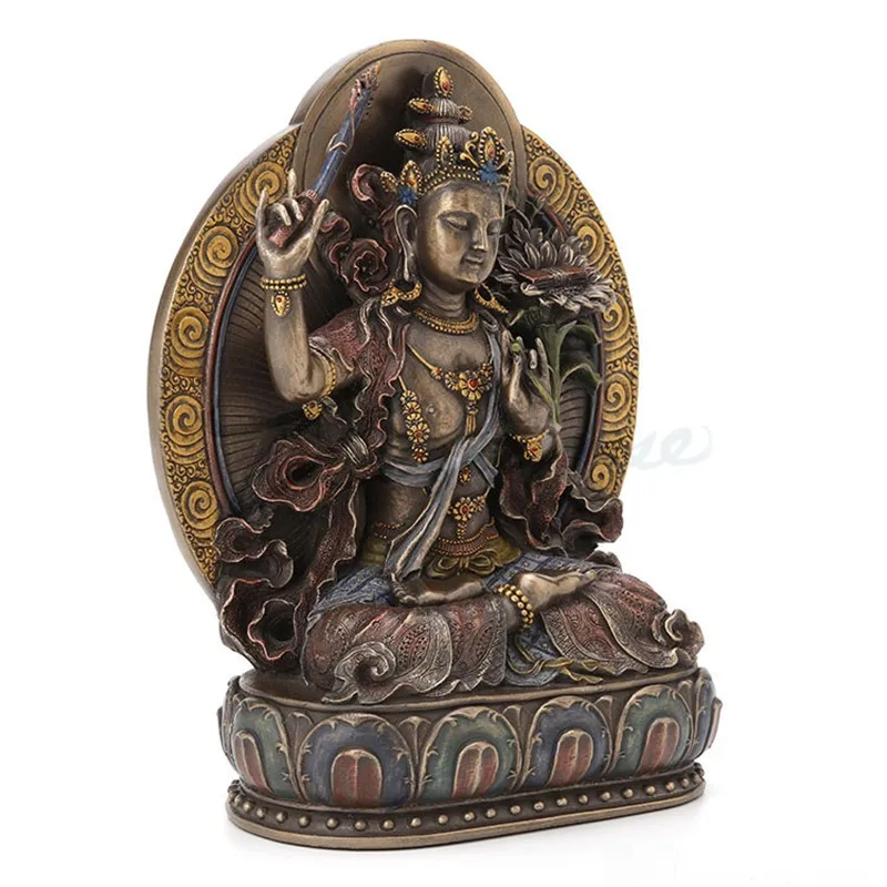 CHINESE CREATIVE MANJUSRI BUDDHA ART FIGURINE MABJUCRI STATUE RESIN CRAFTS HOME DECORATION ACCESSORIES GIFT R4184