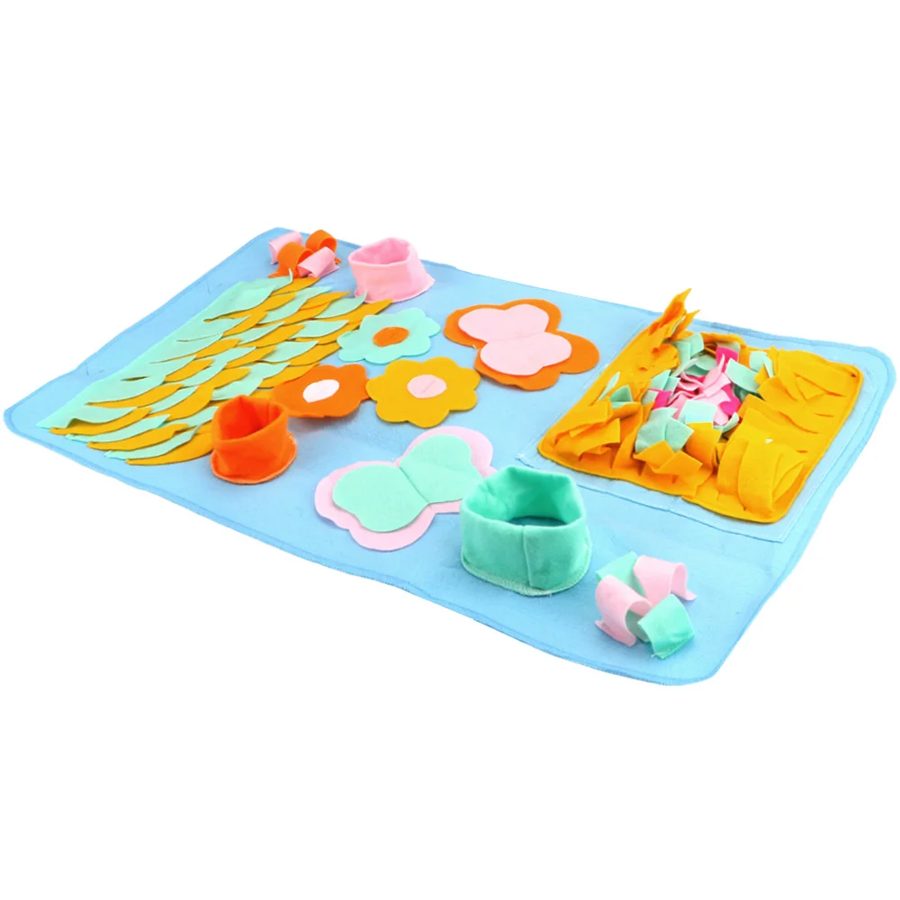 Para perros, cachorros, gatos, mascotas, manta de entrenamiento para olfatear, aliviar el estrés, rompecabezas, juguete, almohadillas de lana desmontables, Pet Cat Dog Snuffle Mad