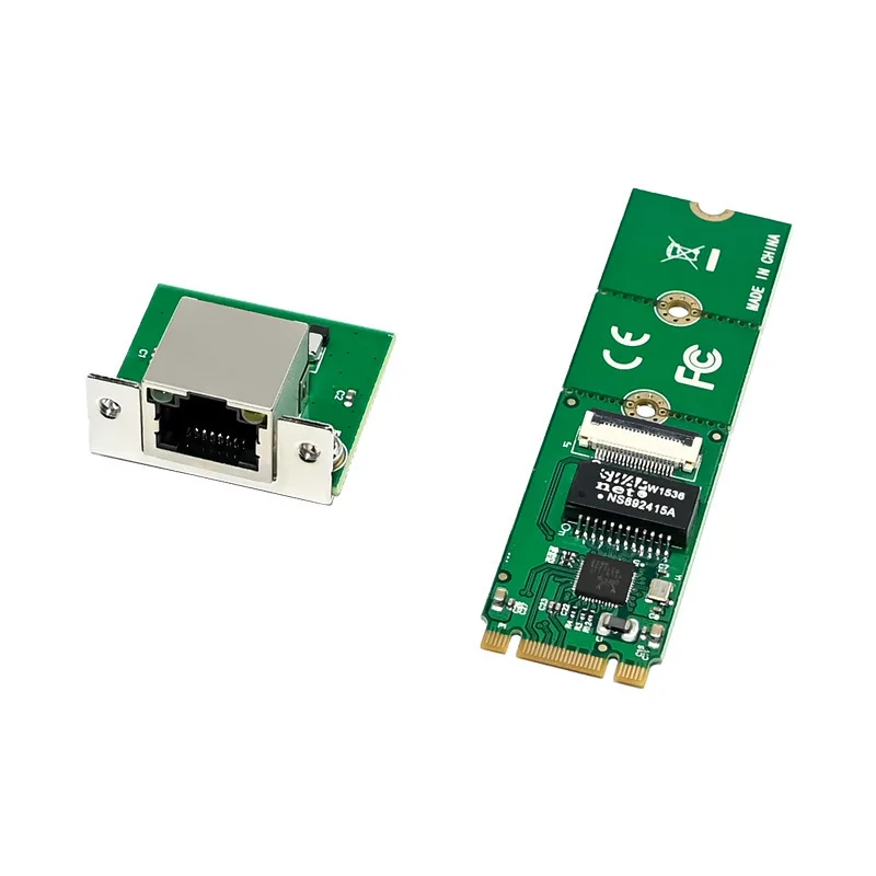 M. 2 B+M KEY to Gigabit Single Port Wired Industrial Control Computer Network Card RTL8111F Ethernet FPC Cable