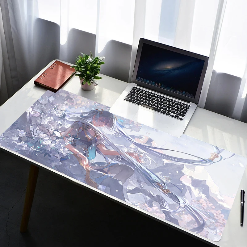 Mouse Pad Laptop Non Slip Extended Desktop Mouse Mat Wuthering Waves Jinhsi PC Rubber Keyboard Pad Gaming Accessories Mousepad