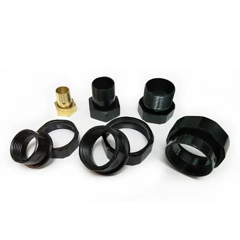 Booster circulating water pump movable joint water pipe conversion inner and outer wire iron joints 2 inches/1.5 inches