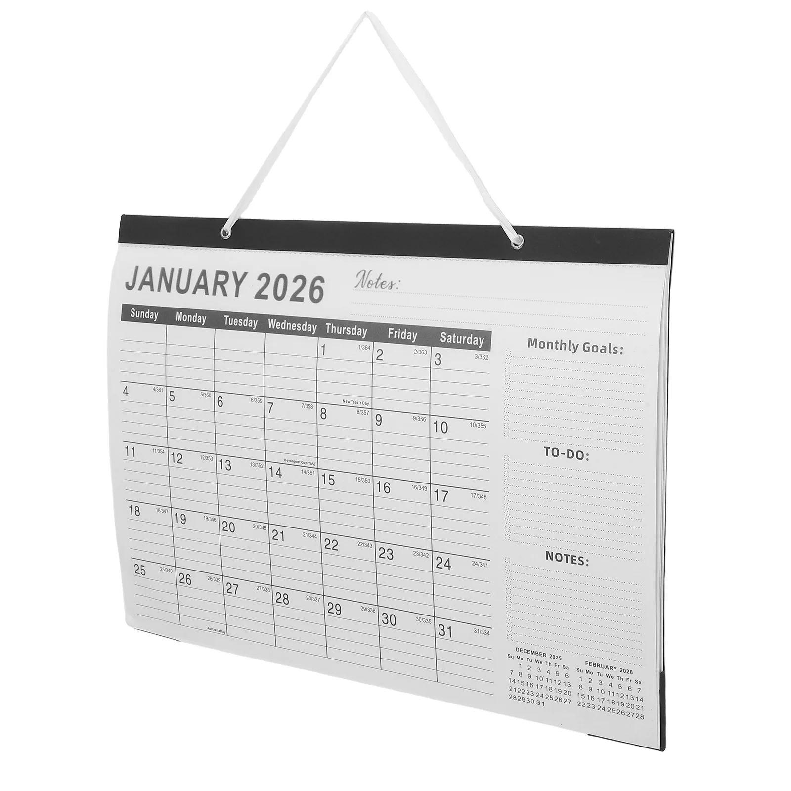 

Wall Calendar 2026 18 Month with Holidays Large Blocks Minimalist Floral Design Yearly Planning Calendar for Office School Decor