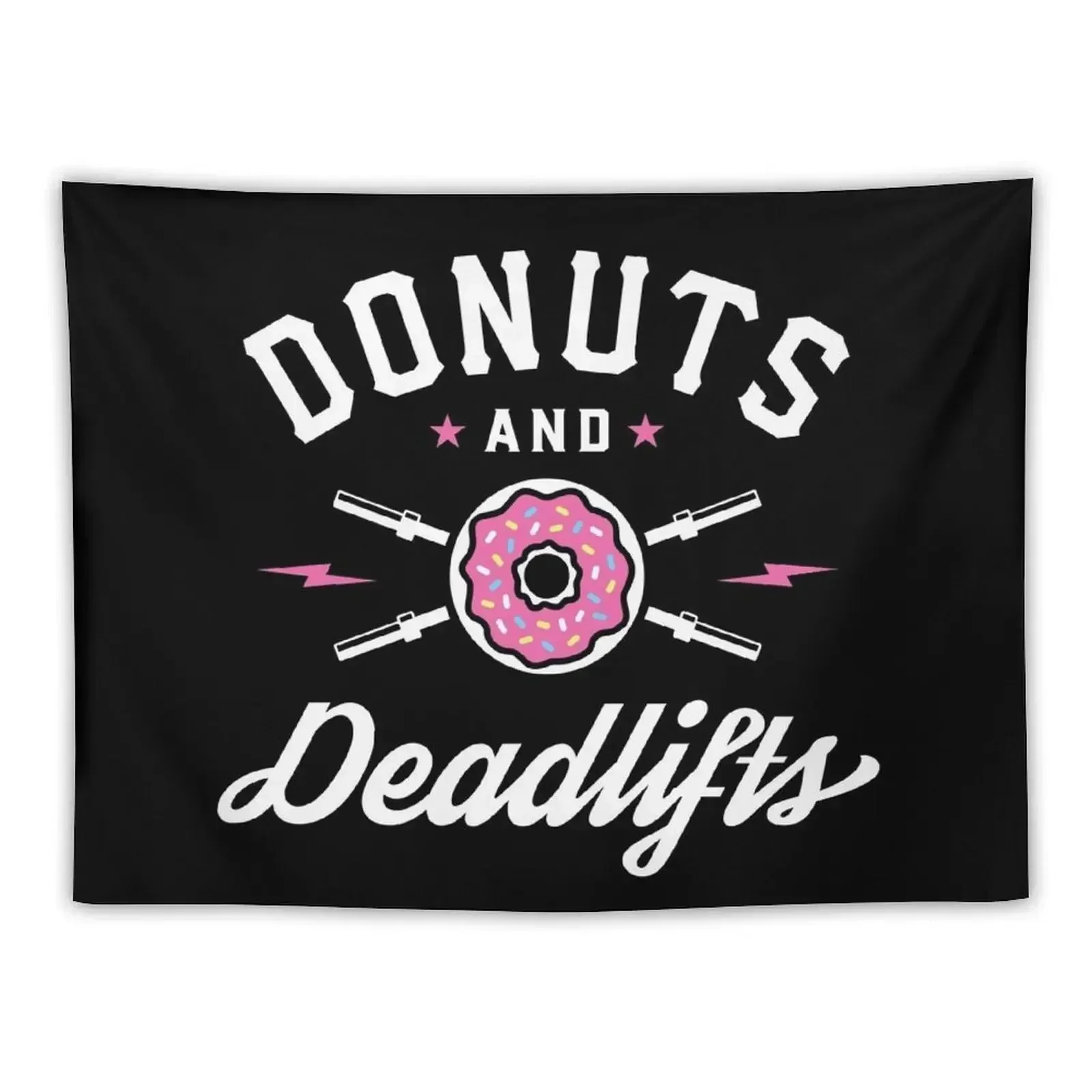 Donuts And Deadlifts Tapestry On The Wall Custom Bed Room Decoration Tapestry