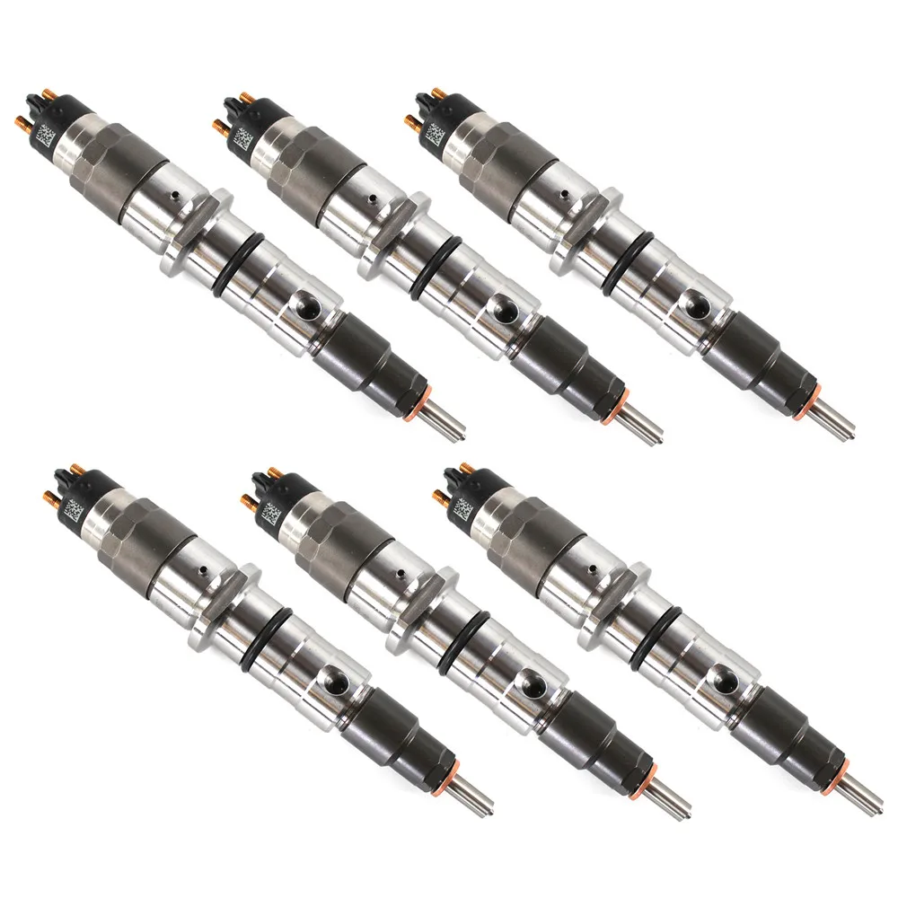 6x Common Rail Injectors 0445120059 0445120231 6754-11-3011 for Komatsu PC200-8 PC220-8 PC240-8 Excavator, Cummins Hyundai Iveco