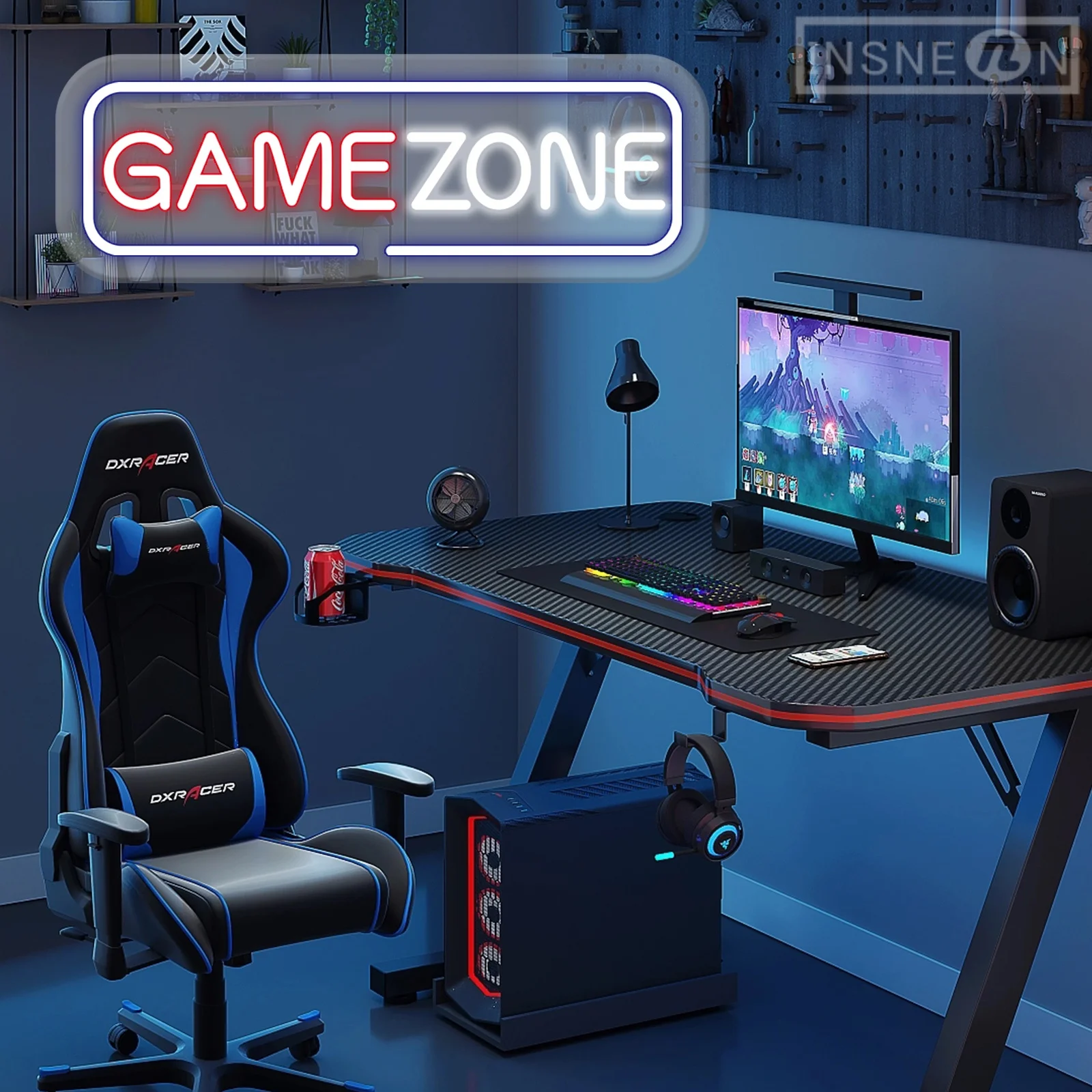 Imagem -03 - Gaming Neon Light Sign For Room Wall Decoration Gamer Lighting Night Lamp Usb Power Led Party Gaming Zone