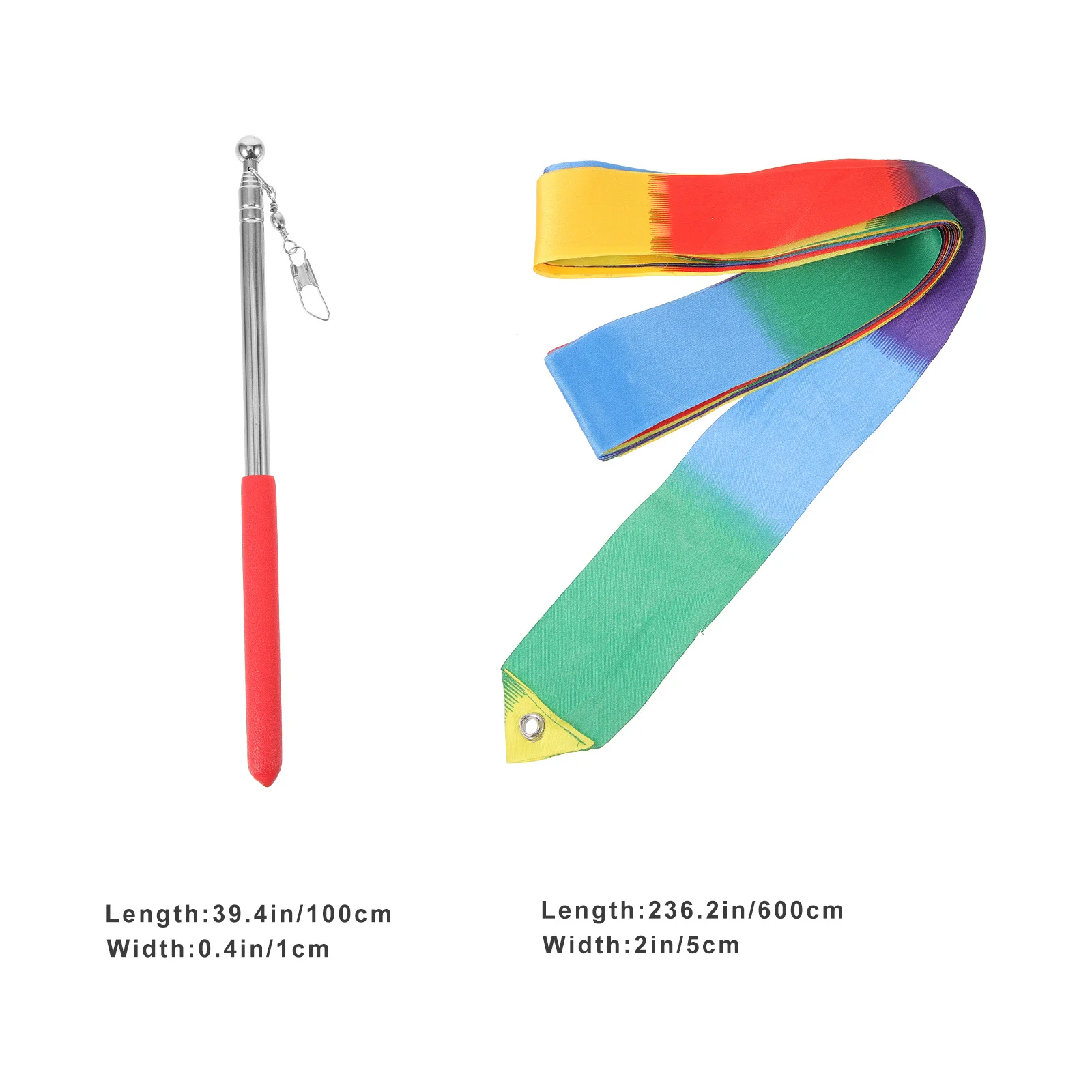 1 комплект, цветная лента для фитнеса, гимнастики, ленты для художественных танцев, портативный прочный реквизит для выступлений, гимнастическая лента