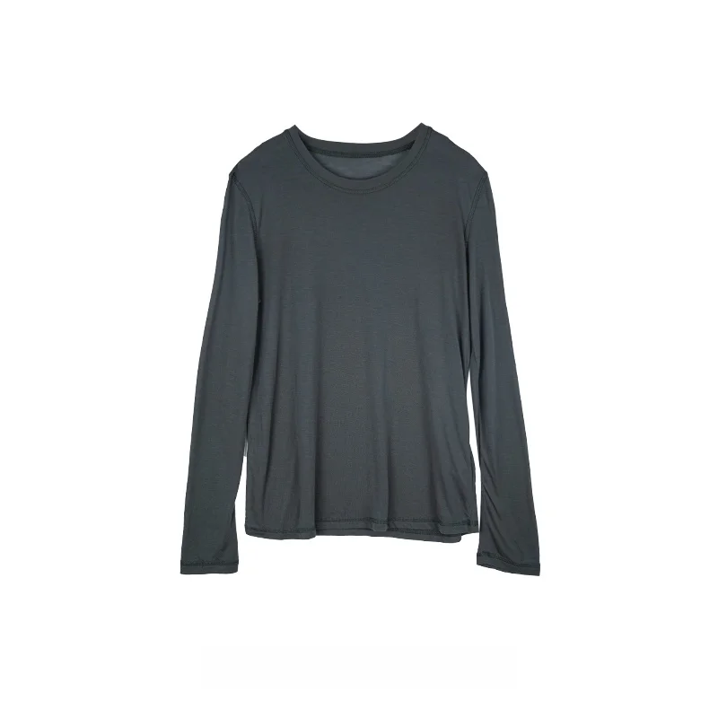 

Летняя повседневная тонкая футболка Ordinarytimes для защиты от солнца, женская свободная футболка с длинными рукавами из смесового шелка и хлопка