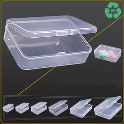 1/5Pcs PP Storage Box Mini Transparent Plastic Case Container Square Rectangle Packaging Box for Jewellry Beads Small Items