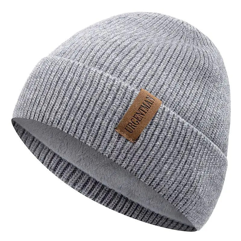 New Unisex Winter Hat Add Fleece Warm Cap Stylish Soft Beanie Hat For Men Women Outdoor Thicken Ski Sports Knitted Hat