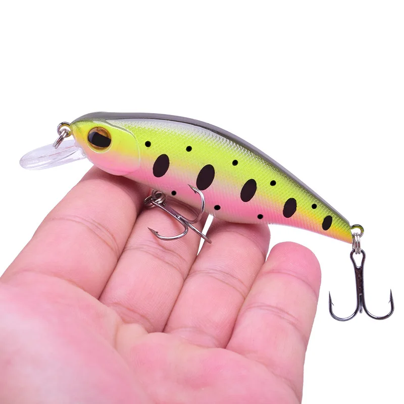 1 Pcs Floating Minnow Fishing Lure 9cm 11g Trolling Wobblers Tackle With Hook​s Plastic Hard Artificial Bait for Bass Crankbait