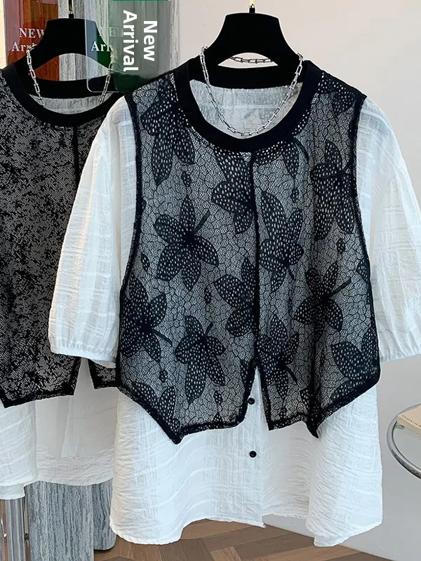 Unieke zomer dames irt los ontwerp sensation bla lace ort Sve nep tweedelige top faionable en slip