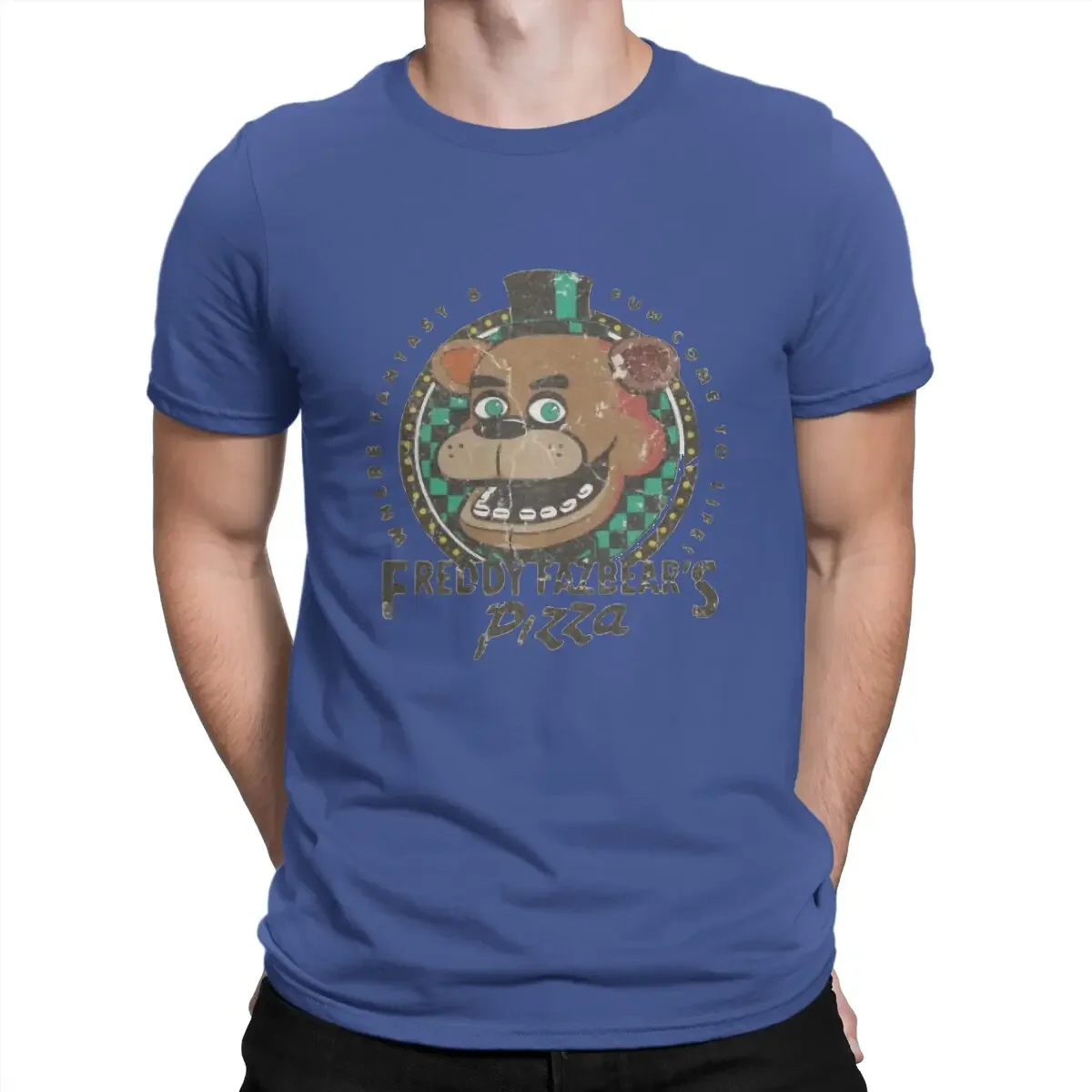 New fashion Men's F-Freddys F-Fazbear's Pizza 1983 T Shirt F-Fazbears Cotton Tops Funny Short Sleeve Crewneck Tees Party T-Shirt