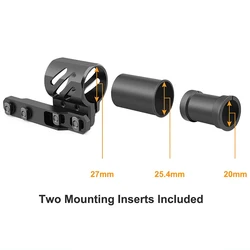 Soporte offset linterna riel táctico – Montaje 20-27mm