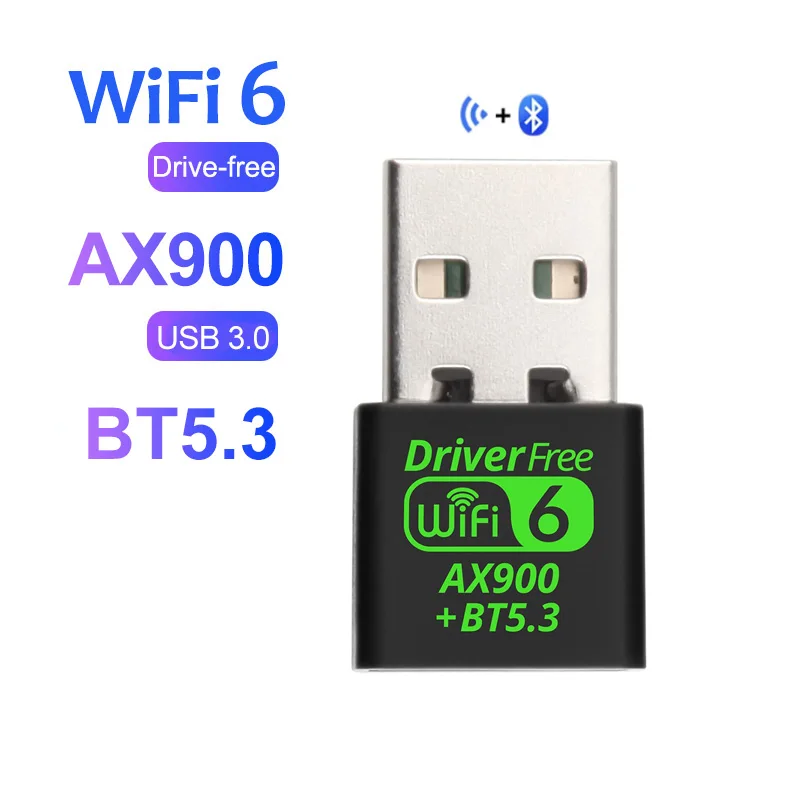 

AX900 USB WiFi 6 Bluetooth 5.3 Adapter 2in1 Dongle Dual Band 2.4G&5GHz USB WiFi Network Wireless Wlan Receiver DRIVER FREE