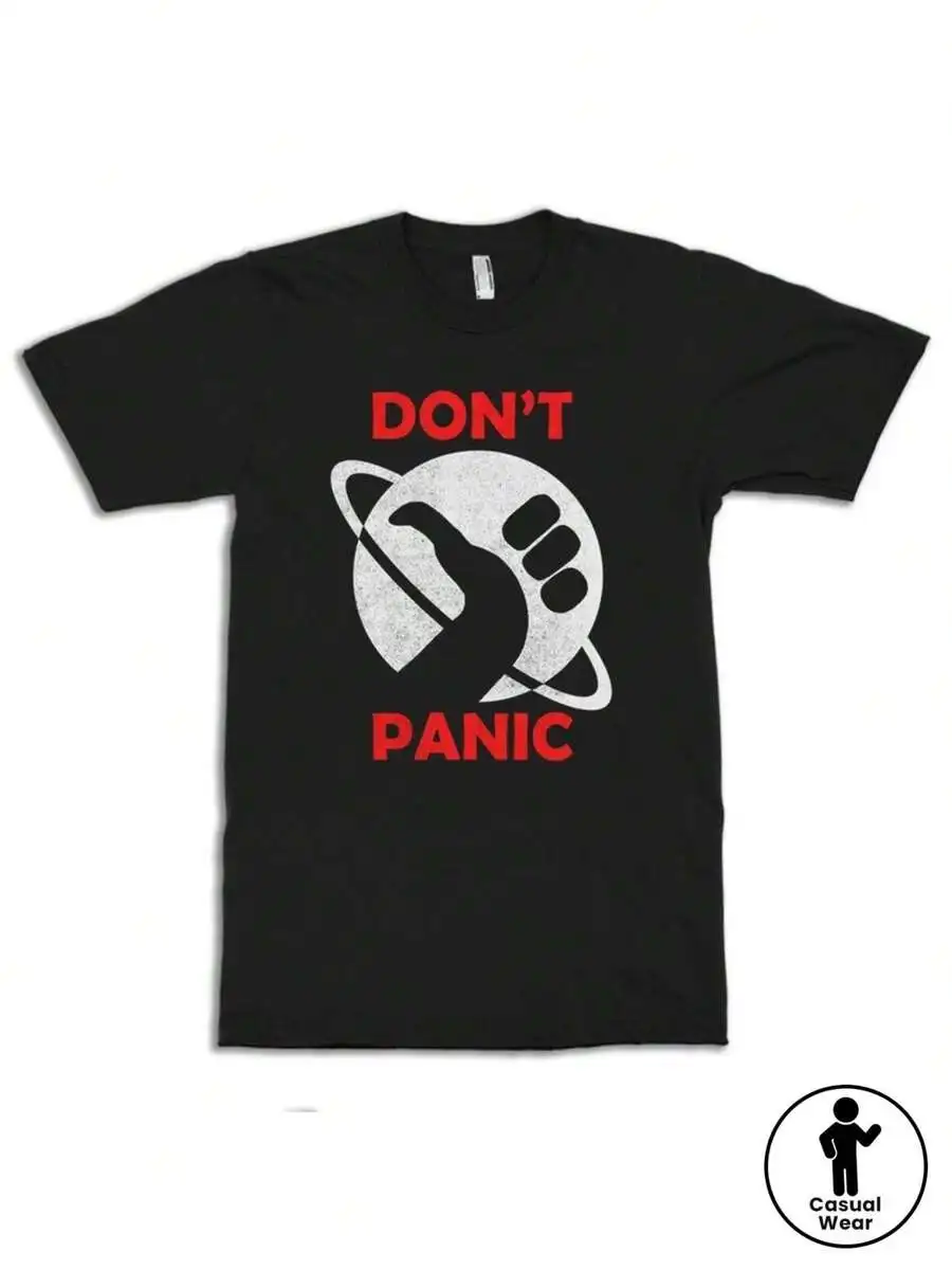 Stay Calm!T-Shirt Inspired By The Hitchhiker'S Guide To The - A Casual Tee For Sci-Fi Comedy Enthusiasts - Men'S Wear, Plus Size