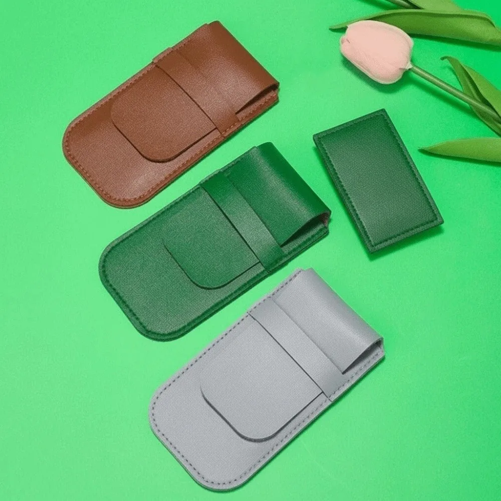New PU Watch Bag Organizer Flip Cover Anti-Dust Jewelry Bags Anti-Scratch Solid Color Watch Storage Bag Gift