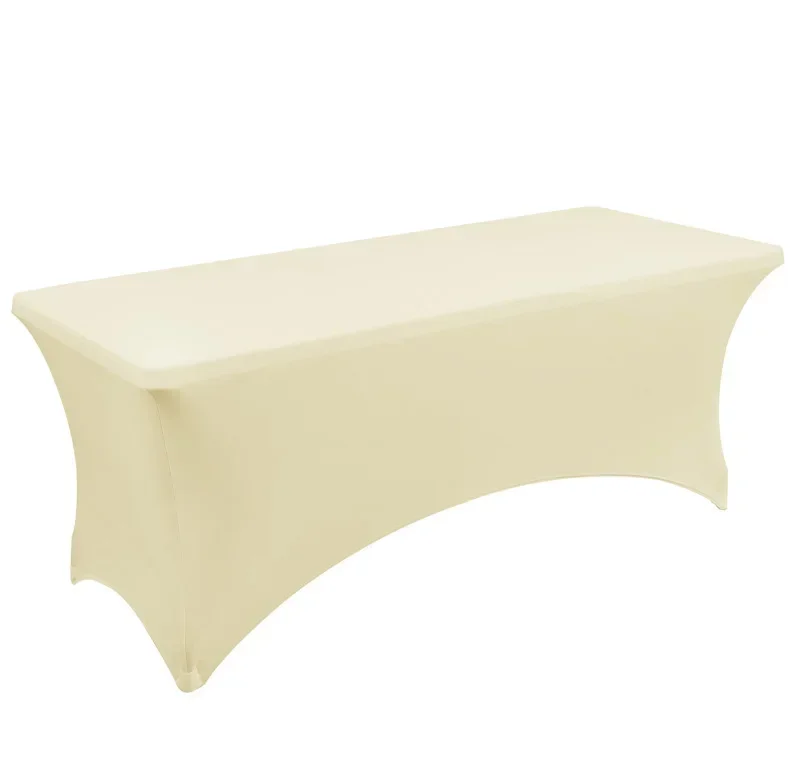 4フィート6フィート長方形スパンデックステーブルクロス、カスタムパーティーイベントテーブルクロステーブルカバー