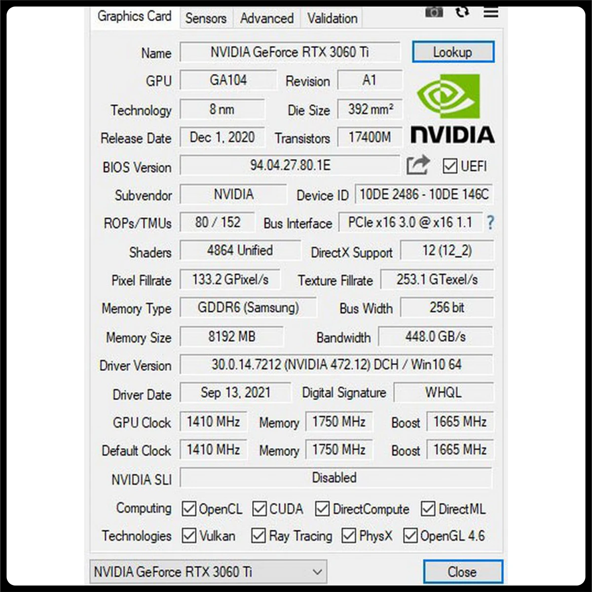 Kinology grafikkarte nvidia geforce rtx3060ti 8g gddr6 videosp eicher spiel karten pciex16 3,0 256bit desktop computer karte