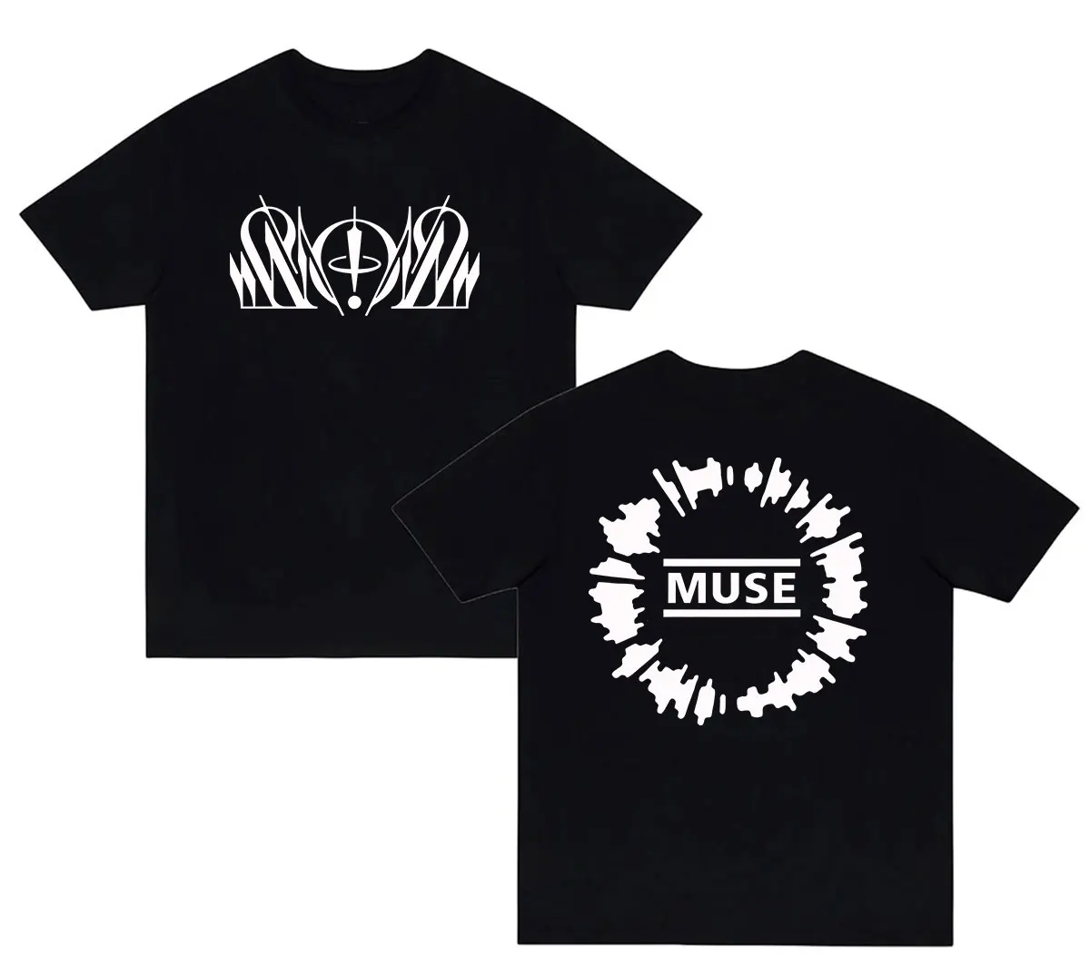 Muse Band The Wow! Signal Tour 2026 T Shirts Men's Vintage Cotton T-shirt Man Hip Hop Gothic Fashion Tshirt Streetwear