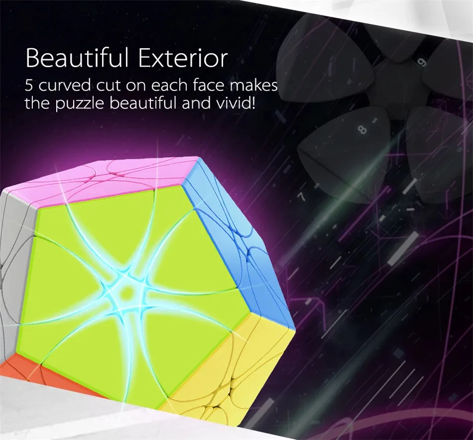 Moyu meilong-魔法の立方体のおもちゃ、4つの葉のクローバー、二重串、偏光、mapleの葉、キューブ、パンドラスクエア-1、透明形状