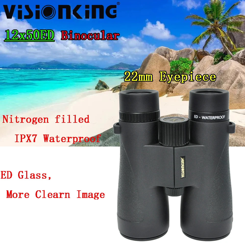 

Visionking Portable 12x50 ED Telescope BAK4 Roof IPX7 Waterproof Nitrogen FMC Binocular Camping Tourism Outdoor Birdwatching