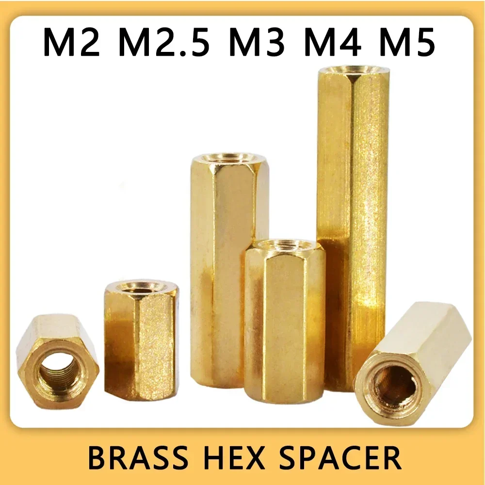 60pcs  M3 Stud Mount Brass Hex Spacer Board Pillar Hexagon Thread PCB Motherboard Nut Hollow Column Standoff Bolt Screw 9-40mm