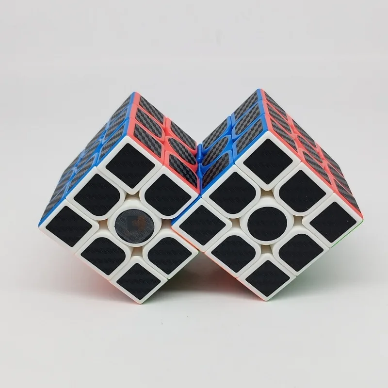 

Carbon Fiber Stickers New CubeTwist Double 3x3 Bandage Conjoined Magic Cube 3x3x3 Speed Puzzle Toy for Kids Boys Gift Colorful