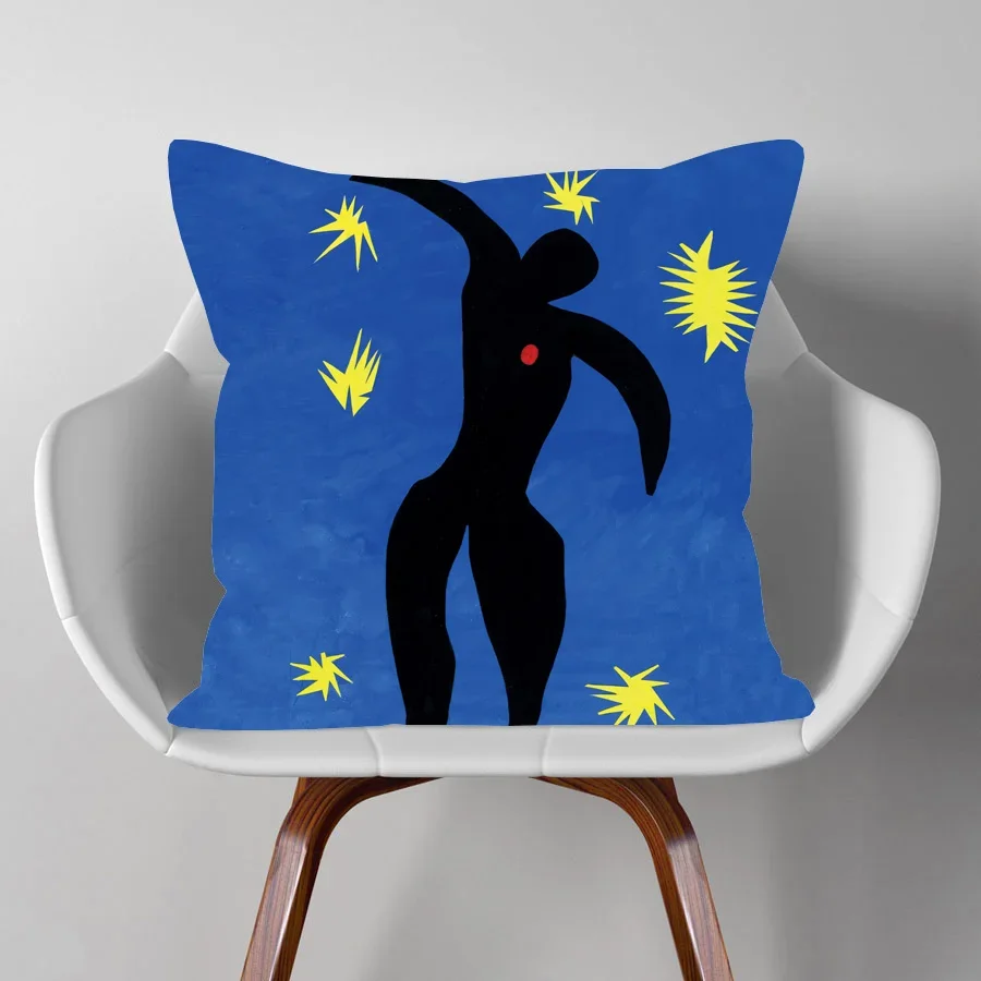 Henri Matisse Woman Lady Portrait Painting Cushion Covers Flower Decorative Pillows For Sofa 45X45cm Home Decor