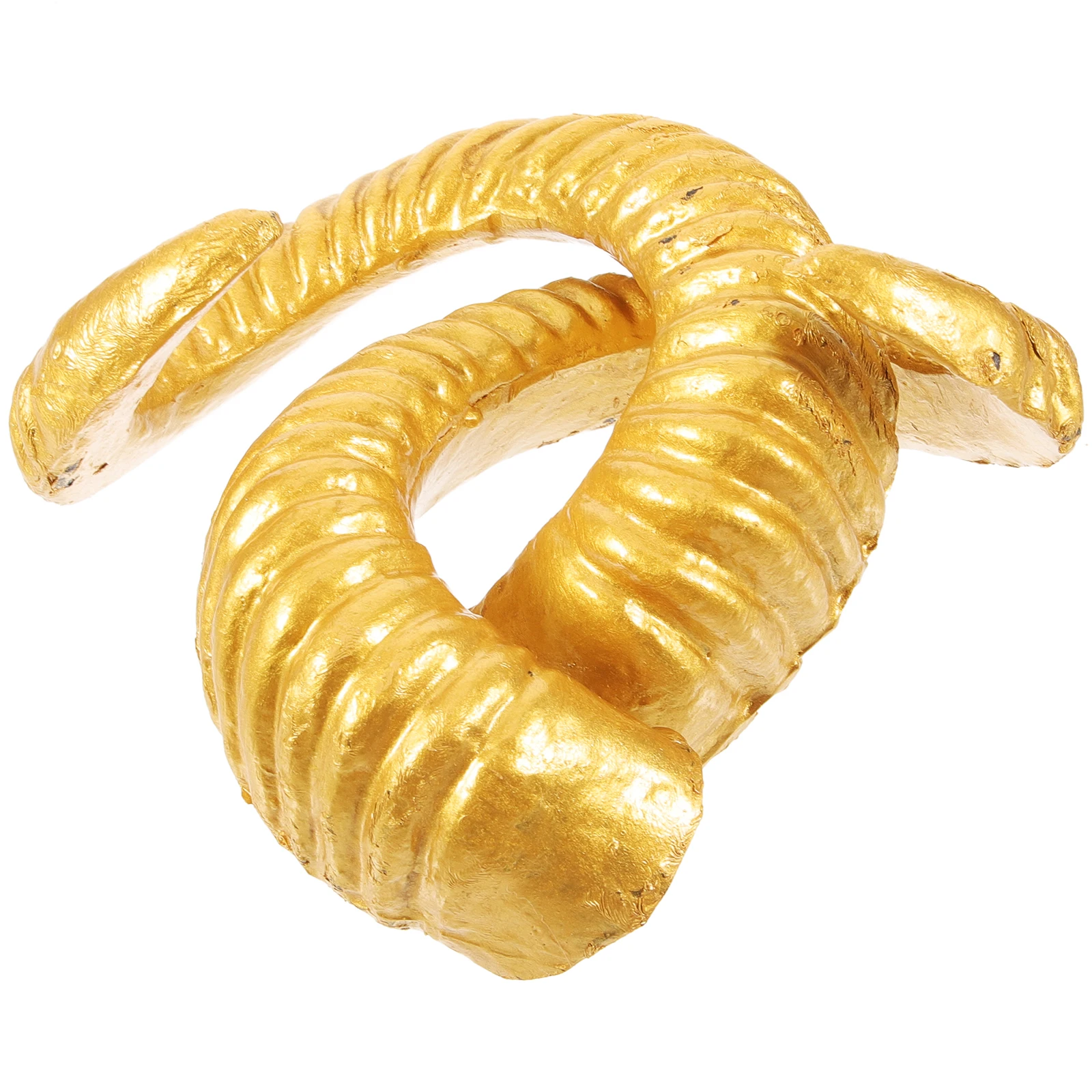

DIY Gothic Horns Golden Headdress Headband Sheep Ear Hairband Halloween Resin Cosplay
