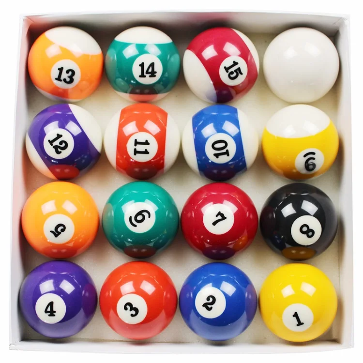 Hot sales snooker pool billiard ball set 52.7mm billiards 8 ball with cheap price Pool Billiard Ball Set