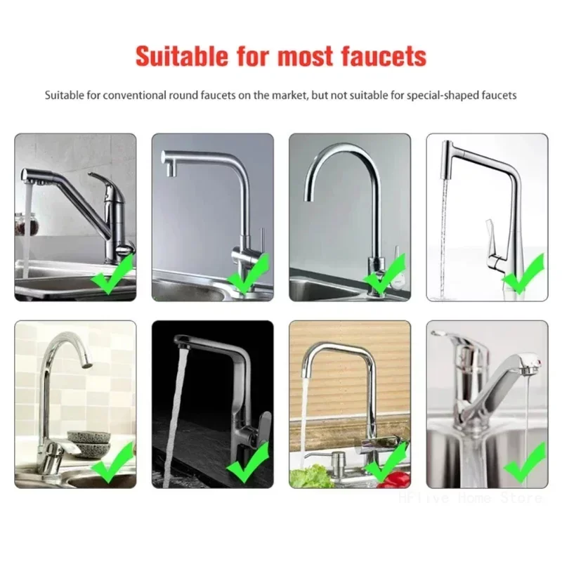 2/3 Modes Universal Kitchen Faucet Adapter 360° Rotation Faucet Filter Extenders Gadgets Spray Water Saving Tap Nozzle