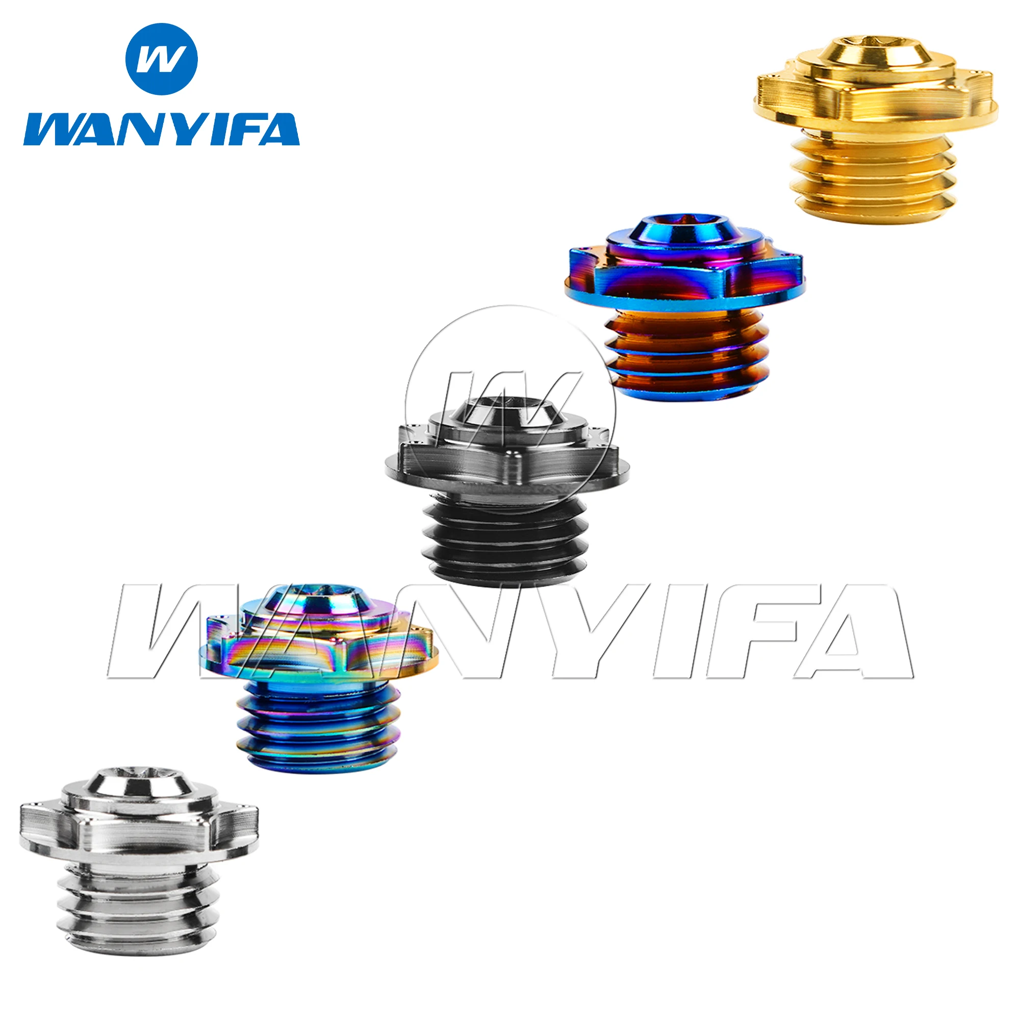 Wanyifa Titanium Bolt M20 Pitch 1.5/2.5mm Engine Oil Cap Screw for Motorcycle Filler Cover Protector Ti Alloy Fastener