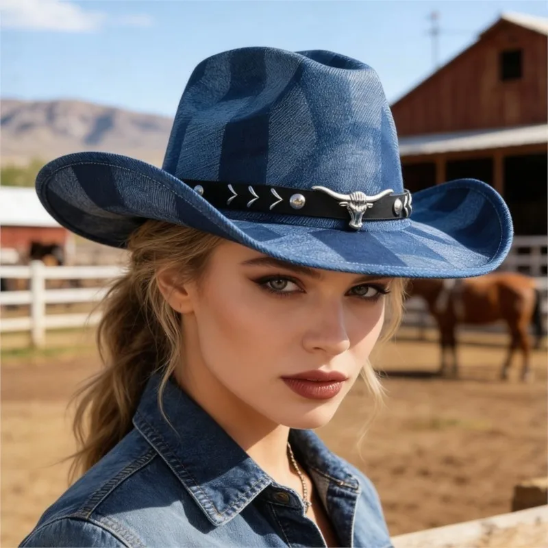 Classic black leather top hat men's and women's music festival party