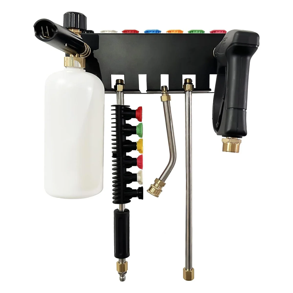 

Pressure Washer Holder, Pressure Washer Accessories Storage for Foam Lance, Pressure Washer Nozzle Tips and Extension F