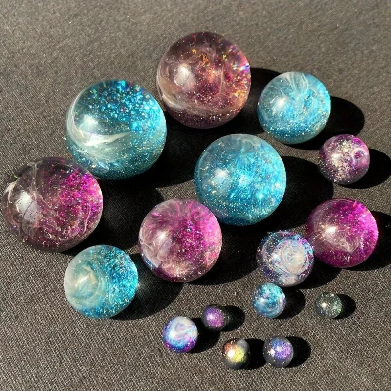 20 شبكة المجال زخرفة قالب من السيليكون للراتنج كرة مستديرة أوربس قالب من السيليكون لصنع المجوهرات مكتب منزلي الديكور #4