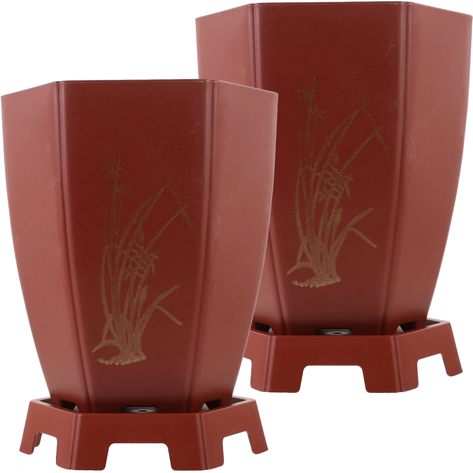 

2Pcs Orchid Planting Pots Plastic Flower Planters for Indoor Plants Simple Design Breathable Nursery Holder Spring Outdoor Decor