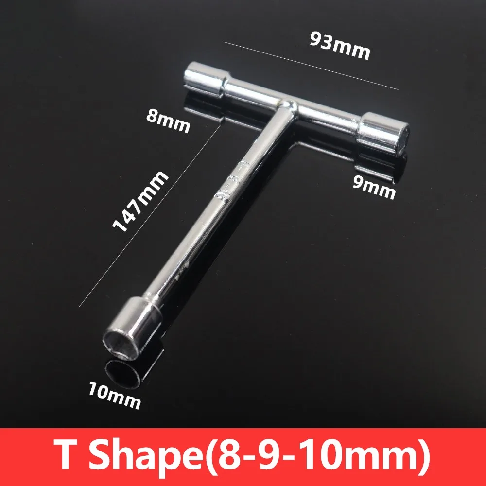 Durable 3-Way Socket Wrench Triple Head T Handle T Type Hex Nut Driver Hand Repair Tool Hex Socket Hand Tool Car