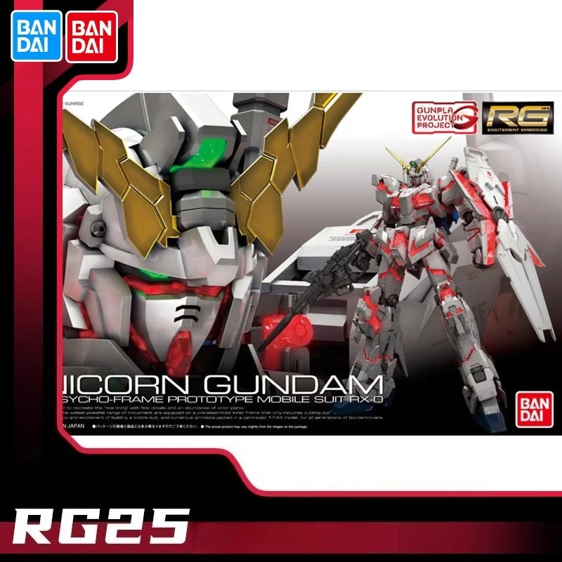 

Bandai Original RG 25 1/144 RX-0 Unicorn Gundam Model Kit - Assembleable Toy for Boys, Perfect Holiday Gift