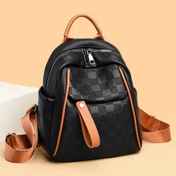 Fashion Casual Women Backpacks Luxury Designer Soft Leather Bagpacks Female Small School Bags for Teenage Girls Mochila Feminina