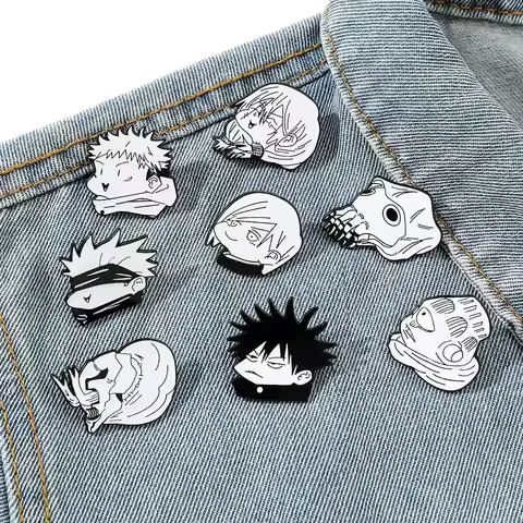 8 Pcs Personality Itadori Yuji Brooch Cartoon Character Enamel Pin Backpack Clothing Jewelry Metal Badge Accessories Gift