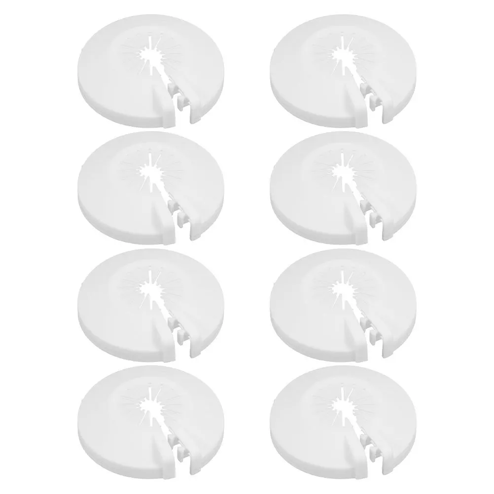 8Pcs Fire Sprinkler Plastic Cover Decorative Trim Ring for Ceiling Head Protection Easy Install No Tools Required