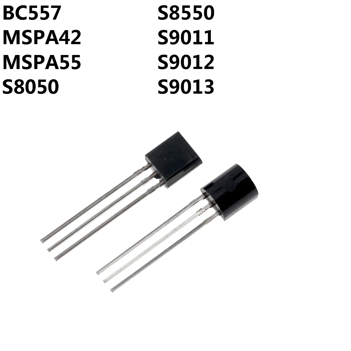 200PCS MSPA42 MSPA55 S8050 S8550 S9011 S9012 S9013  triode transistor TO-92 DIP