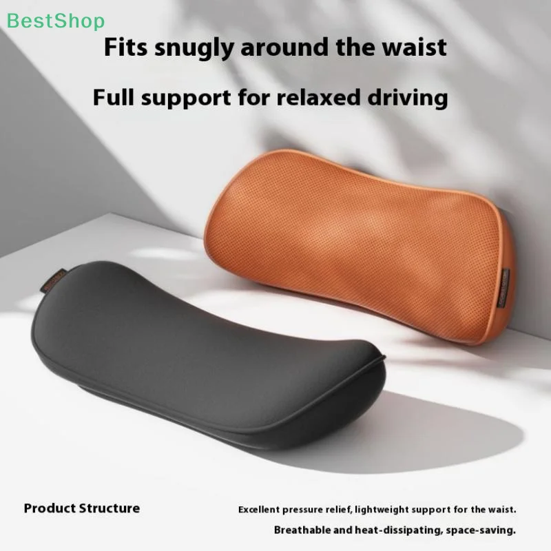 Car Seat Pillow Memory Foam Lumbar Support Breathable Back Protector Suitable For Office Chairs And Car Interior Accessories