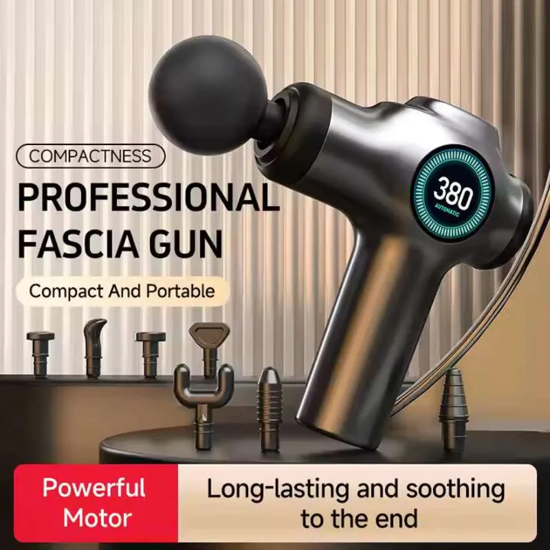 

Rechargeable Fascia Gun Electric Impulse Massage Angle Fitness Sports Muscle Relax For Body Head Physiotherapy Massager