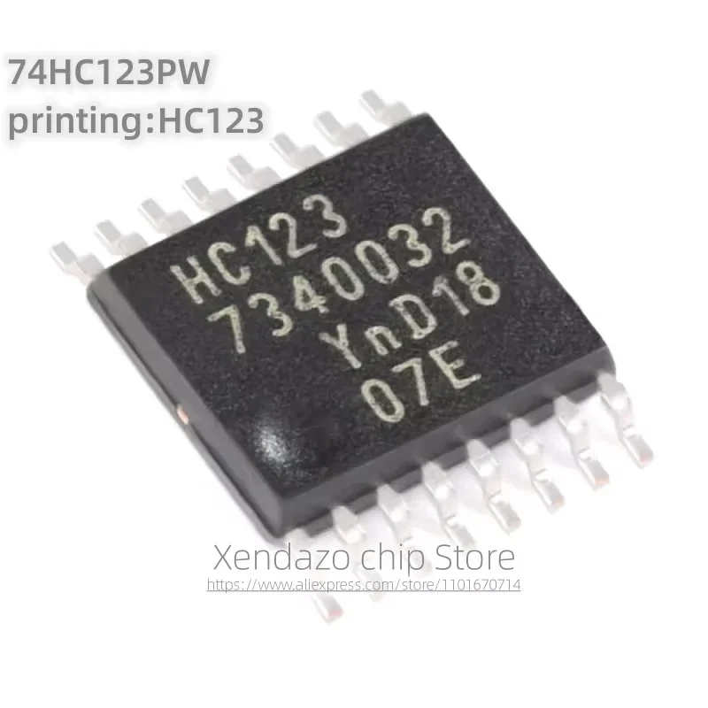 10pcs/lot 74HC123PW printing HC123 TSSOP-16 package Original genuine Multi frequency oscillator chip