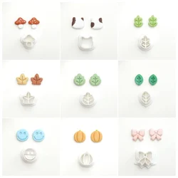 Mini Mouse Mushroom Leaf Animal Forest Shape Polymer Clay Molds Cutting Molds Clay Cutters For DIY Earrings Jewelry Making