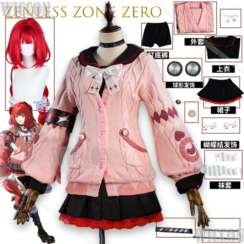 Zenless Zone Zero Ukinami Yuzuha Cosplay Clothes Game Outfit Halloween Party Cyberpunk Stage Dress Girl Woman Carnival Comic Con